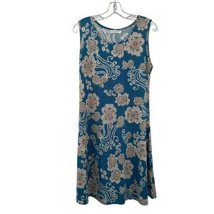 Jon & Anna Womens Floral Shift Dress Sleeveless Size Medium